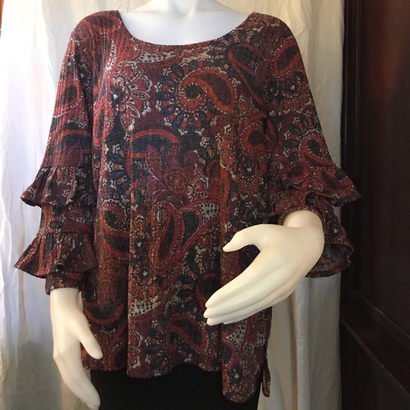 Bleeker & McDougal Tops - 🆕 Bleeker & McDougal Paisley Print Top-1X